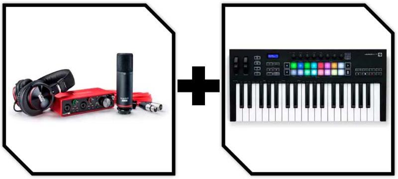 PACK GRABACION FOCUSRITE SCARLETT SCARLETT SOLO STUDIO 37 KEYS