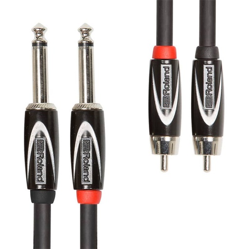 [00000004992] CABLE ROLAND RCC-3-2R28 DUAL RCA/DUAL 1/4 - 1M.